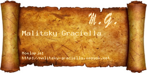 Malitsky Graciella névjegykártya